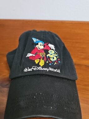 Disney Black Baseball Cap with Colorful Mickey 25th Embroidery